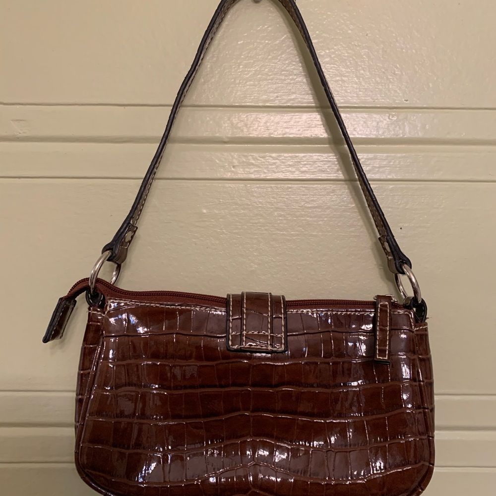 Faux alligator skin GUESS mini handbag